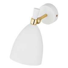 Wandleuchte Cyntia schwenkbar weiß-messing Wandlampe Lampe Leuchte Spot Licht