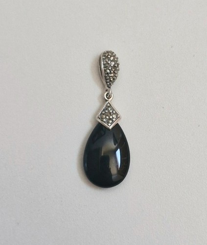 Anhänger onyx und markasit - onyx,
