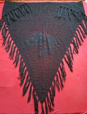 Schwarze häkelstola - schwarze,