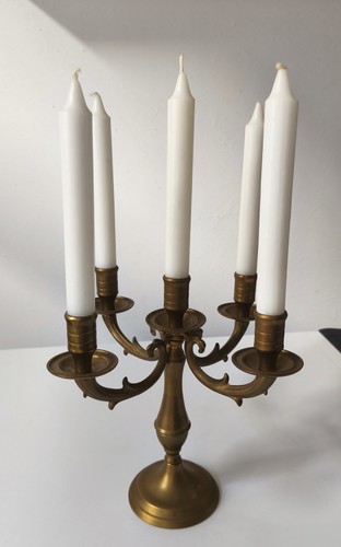 Prunkvoller messing kandelaber - messing,
