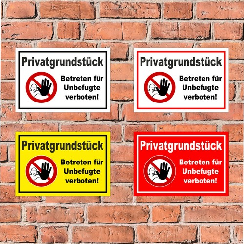 Schild privatgrundstück - -,
