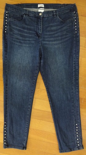 Cropped jeans blau mit strass - jeans,