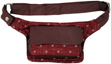 Gürteltasche Sidebag Bauchtasche Hüfttasche Nijens Hipbag Weinrot Rot Baumwolle 