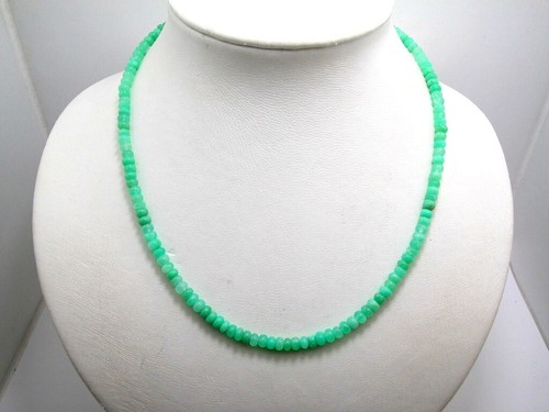 Chrysopras knopf kette 925 - chrysopras,