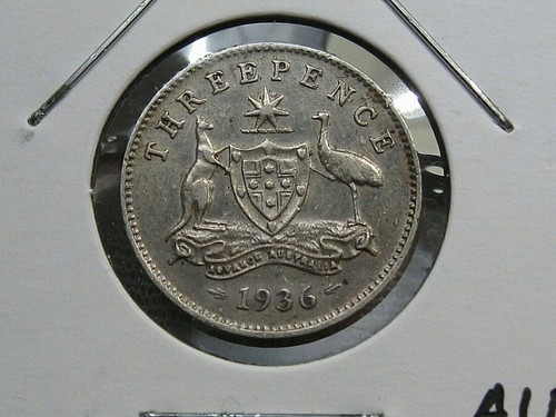 1936 silber pence 3d - 1936, 3