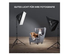 RALENO Softbox, 50 W LED Softboxen Fotostudio Set, 40 X 40 Cm Fotolicht Mit 5500