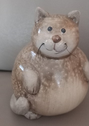 Deko katze kater braun - katze, höhe