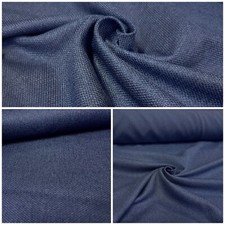 Möbelstoff Polsterstoff Bezugsstoff Web Stoff Unifarbe Blau Strukturstoff