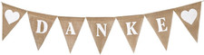 Danke Girlande Jute Sackleinen