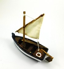 Miniatur Skiff Modellboot 4 cm