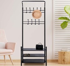 Garderobenständer Mit Schuhregal Metall Kleiderständer 192cm Höhe Standgarderobe