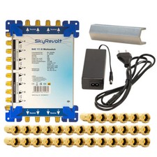 SkyRevolt 17/8 Multiswitch Multischalter Verteiler 4x Satelliten für 8 Receiver