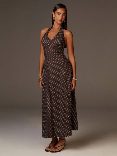 Damen maxikleid mit - damen, elegantem