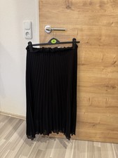 Damen Rock Schwarz Plissee M