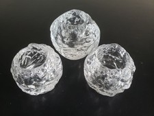 Kosta Boda 3 Snowball ein groß +2 klein Kerzernhalter A.Wärff Teelichthalter TOP
