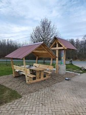 Pavillon Sitzgruppe Holzbank