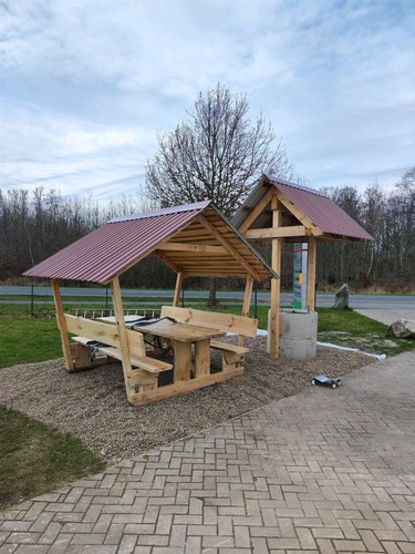 Pavillon sitzgruppe holzbank - pavillon,
