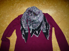 Classic  Da. Langarm  Shirt Basic Stretch Lila mit Satinrand am Kragen Gr.38 TOP