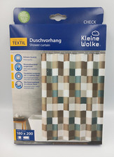 Kleine Wolke Duschvorhang Textil Check Taupe 180x200 2.Wahl Neu OVP *