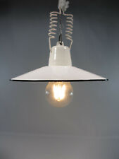 Antik Emailleschirm Lampe Fabriklampe Industrielampe Emaille Werkstatt Lampe N19