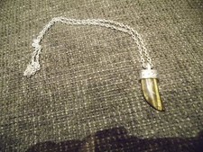 Schuckset 33 Kette Edelstein Kette Collier Anhänger Tigerauge Zahn Indianer Stil