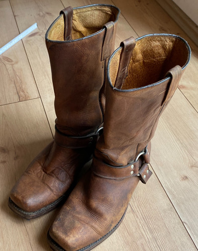 Vintage buffalo leder - leder, boots