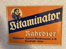 Vitaminator Nährbier Antikes Blechschild Werbung  Dresden Original
