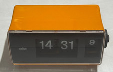 BRAUN Phase 2 Typ 4925 Vintage Uhr Flip Clock - Rams / Lubs Klappzahlen Orange