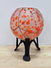 Art Deco Czech Glass Footed