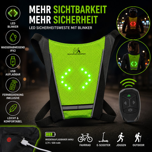 Led sicherheitsweste fahrrad - led,