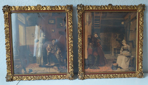 Jugendstil bilderrahmen paar - bilderrahmen,