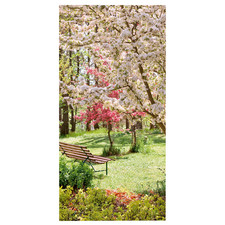 Textilbanner Kirschblütenbaum