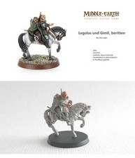 Legolas und Gimli - Die Drei Jäger - Zinn - GW - montiert - unbemalt - ohne OVP