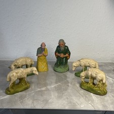 Alte Krippenfiguren 6 tlg