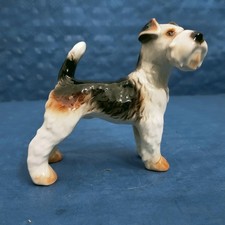 Goebel Porzellanfigur Hund Terrier braun/ schwarz/ weiss gefleckt. Topzustand !
