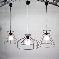 Käfig Draht Gitter Lampen 3er Set Skelett Leuchten Ghost Lamp Shabby vintage