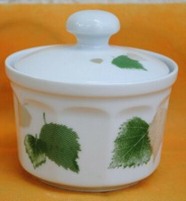 Zuckerdose + Deckel...Triptis Porzellan für Kaffeegeschirr - Blattmotiv - 