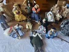 Alte Handgefertigte Krippen Figuren, 15 Stück , Ohne Krippe,