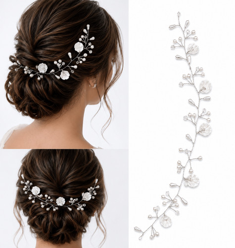 Braut haarschmuck haarrebe mit - braut,
