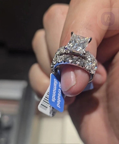 Princess cut diamant ring set - cut,