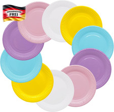 Bunte Pappteller Set 50er, 7