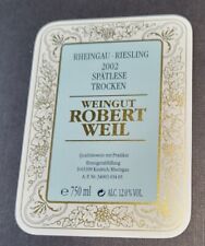 Weinetikett Riesling Spätlese Trocken R.Weil 2002 RHEINGAU 