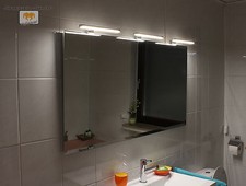 JOANA LED LEUCHT LAMPE BELEUCHTETER BAD SPIEGEL MIT STEILFACETTE NACH MAß 