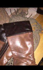 Zweifarbig „ Braune Damenstiefel „ Grösse :5G (39)