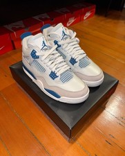 [VNDS & OVP] Nike Air Jordan 4 Retro - Off White/Military Blue - 44/US 10