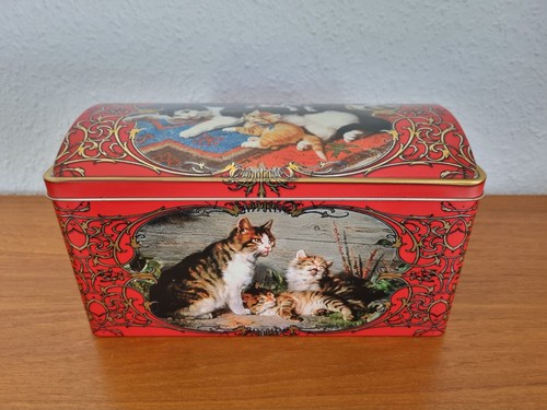 Katzen blechdose schatztruhe - blechdose,
