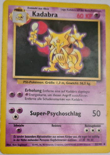 Pokemon karte kadabra holo - pokemon,