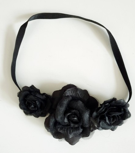 Haarband rose schwarz - haarband,