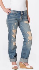 Distressed Stonewash Boyfriend