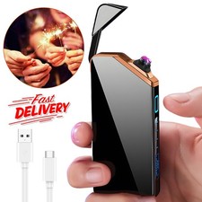 USB Feuerzeug Taschenlampe Elektrisch Arc Plasma Aufladbar Winddicht NEU